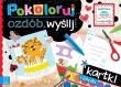 Okładka książki Pokoloruj, ozdób, wyślij. Kartki i liściki