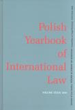 Opakowanie Polish Yearbook of International Law Volume .XXXIX 2019
