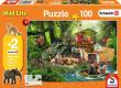 Opakowanie Puzzle 100 Schleich Stacja badawcza + 2 figurki G3
