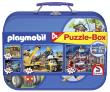Opakowanie Puzzle 2x60 + 2x100 w walizce Playmobil niebieski