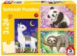 Opakowanie Puzzle 3x24 Panda, leniwiec, lama G3