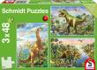 Opakowanie Puzzle 3x48 Dinozaury G3