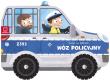Świat na kółkach. Wóz policyjny - nowe. Autor: Opracowanie zbiorowe. Dadada.pl Okładka książki Świat na kółkach. Wóz policyjny - nowe