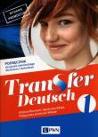 Transfer Deutsch 1 Język niemiecki Podręcznik dla liceum i technikum. Autor: Reymont Elżbieta, Jezierska-Wiejak Małgorzata, Sibiga Agnieszka. Dadada.pl Okładka książki Transfer Deutsch 1 Język niemiecki Podręcznik dla liceum i technikum