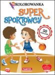 Kolorowanka z naklejkami. Super sportowcy. Autor: Opracowanie zbiorowe. Dadada.pl Okładka książki Kolorowanka z naklejkami. Super sportowcy
