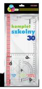 Opakowanie Komplet szkolny 30 linijka 30 cm +2 ekierki + kątomierz