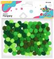 Opakowanie Pompony poliestrowe 10mm zielone 120szt.