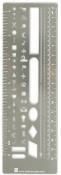 Opakowanie Zakładka metalowa z szablonem i linijką