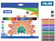 Opakowanie Flamastry Milan okrągłe z cienką końcówką 18 kolorów w kartonowym opakowaniu