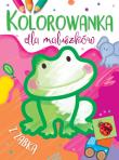 Kolorowanka dla maluszków z żabką. Autor: Ilona Brydak (ilustr.). Dadada.pl Okładka książki Kolorowanka dla maluszków z żabką