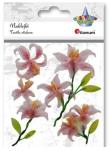 Opakowanie Naklejki foliowo-papier. 3D liliie biało-róż. 6szt