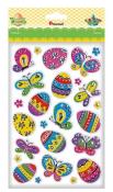 Opakowanie Naklejki papier w folii 3D pisanki, motyle mix