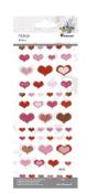 Opakowanie Naklejki wypukłe serca 55szt