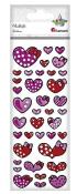 Opakowanie Naklejki wypukłe serca czerwone, różowe 38 szt