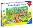 Opakowanie Puzzle 2x24 Dzień w zoo
