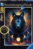Opakowanie Puzzle 500 Świecące - Wilk i księżyce
