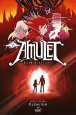 Amulet T.7 Płomień. Autor: Kibuishi Kazu. Dadada.pl Okładka książki Amulet T.7 Płomień