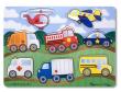 Opakowanie Drewniana układanka z uchwytami Pojazdy