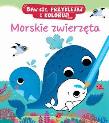 Morskie zwierzęta. Baw się, przyklejaj i koloruj!. Autor: Federica Iossa, Nathalie Belineau. Dadada.pl Okładka książki Morskie zwierzęta. Baw się, przyklejaj i koloruj!