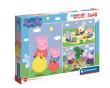 Opakowanie Puzzle 3x48 super color Świnka Peppa 25263
