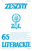 Okładka książki Zeszyty literackie 65 1/1999