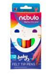 Opakowanie Flamastry Nebulo Jumbo trójkątne zestaw 12 kolorów