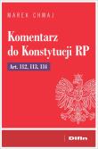 Komentarz do Konstytucji RP Art. 112, 113, 114. Autor: Chmaj Marek. Dadada.pl Okładka książki Komentarz do Konstytucji RP Art. 112, 113, 114