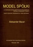 Model spółki z o. o. sp. komandytowej. Autor: Aleksander Mazan. Dadada.pl Okładka książki Model spółki z o. o. sp. komandytowej