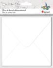 Opakowanie Papeteria 14x14cm biała 5 kopert + 5 kart