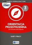 Pewny start Zajęcia rewalidacyjne Orientacja przestrzenna Karty pracy poziom 3. Autor: Czechowska Zyta, Majkowska Jolanta. Dadada.pl Okładka książki Pewny start Zajęcia rewalidacyjne Orientacja przestrzenna Karty pracy poziom 3