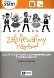 Pewny start Zaśpiewajmy razem Zeszyt plastyczno-grafomotoryczny z symbolami PCS. Autor: Chlebowska Magdalena. Dadada.pl Okładka książki Pewny start Zaśpiewajmy razem Zeszyt plastyczno-grafomotoryczny z symbolami PCS