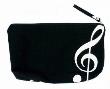Opakowanie Piórnik kosmetyczka czarny z kluczem wiolinowym