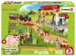 Opakowanie Puzzle 100 Schleich Ekologiczna żywność + figurka