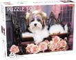 Opakowanie Puzzle Yorkshire Terrier with Roses 500