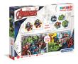 Opakowanie Superkit puzzle 2x30 + memo + domino Avengers
