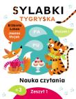 Sylabki Tygryska. Nauka czytania zeszyt 1. Autor: Lekan Elżbieta, Joanna Myjak (ilustr.). Dadada.pl Okładka książki Sylabki Tygryska. Nauka czytania zeszyt 1