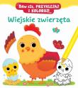 Wiejskie zwierzęta. Baw się, przyklejaj i koloruj!. Autor: Nathalie Belineau, Federica Iossa. Dadada.pl Okładka książki Wiejskie zwierzęta. Baw się, przyklejaj i koloruj!
