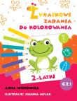 Zadania Żyrafki. Zadania do kolorowania. Autor: Joanna Myjak (ilustr.). Dadada.pl Okładka książki Zadania Żyrafki. Zadania do kolorowania