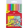 Opakowanie Flamastry Grip Faber-Castell 5 kolorów neonowych + 5 kolorów pastelowych w etui