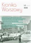 Okładka książki Kronika Warszawy 1-2 (161-162)/2020