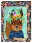 Opakowanie Puzzle 1000 Floral Friends, Wiewiórka, Mia Charro
