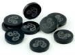 Opakowanie Znaczniki akryl czarne smok orkągłe 22x3mm 10szt