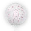Opakowanie Balon 45cm Gwiazdki cyfra 0 różowy TUBAN
