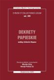 Dekrety papieskie. Autor: Ożóg Monika, Pietras Henryk. Dadada.pl Okładka książki Dekrety papieskie