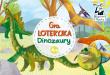 Gra  Loteryjka Dinozaury Kapitan Nauka. Autor: Opracowanie zbiorowe. Dadada.pl Okładka książki Gra  Loteryjka Dinozaury Kapitan Nauka