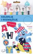 Koloruję i rozwiązuję. Autor: Grzankowska Ewelina. Dadada.pl Okładka książki Koloruję i rozwiązuję