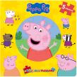 Okładka książki Peppa Pig. Książka z puzzlami