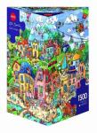 Opakowanie Puzzle 1500 Szczęśliwe miasto (Puzzle+plakat)