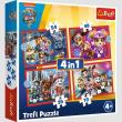 Opakowanie Puzzle 4w1 Psi Patrol w mieście TREFL