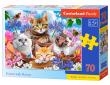 Opakowanie Puzzle 70 Kocięta z Kwiatami B-070107